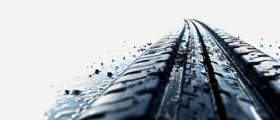 Icon depicting a black tire track on road, symbolizing a vehicle's movement and presence on the road.