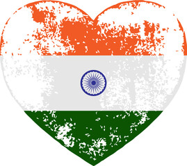 Indian flag in heart 