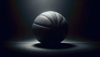 classic textured basketball, with emphasis on the tactile surface and lines. - obrazy, fototapety, plakaty