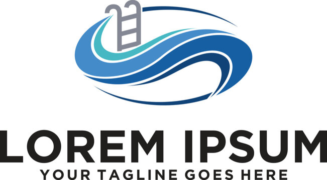 Swimming Pool letter S logo