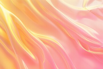 Obraz premium Abstract background with soft pink and yellow gradient and golden waves