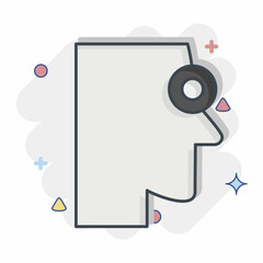 Icon Nose Pain. related to Body Ache symbol. comic style. simple design editable. simple illustration