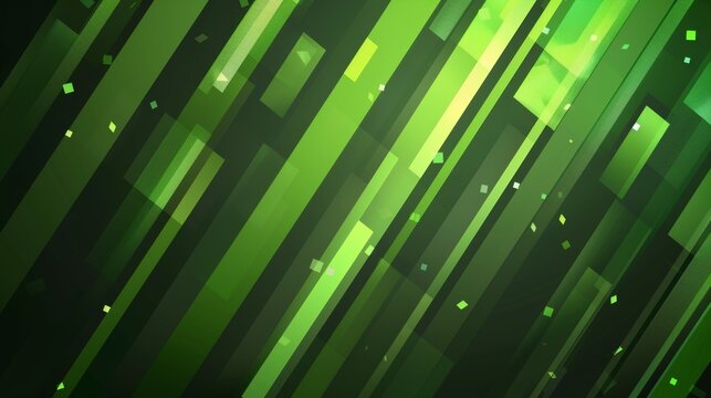 The background is an abstract modern with straight lines in green