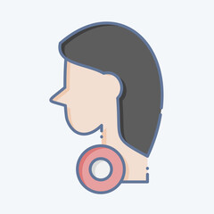 Icon Sore. related to Body Ache symbol. doodle style. simple design editable. simple illustration