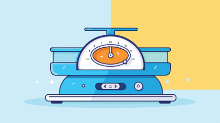 Kitchen scales icon outline vector. Home board. Coo - obrazy, fototapety, plakaty