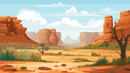 Landscape of the Kings Canyon Outback of Australia