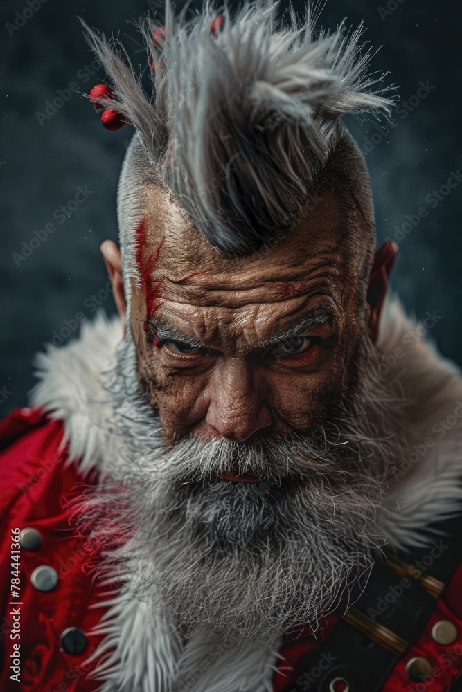 Poster close up of a person with a beard. suitable for lifestyle and grooming concepts