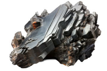 Forged Elegance: A Lone Metal Piece Stands Stark on a Clean Canvas.. On White or PNG Transparent Background.