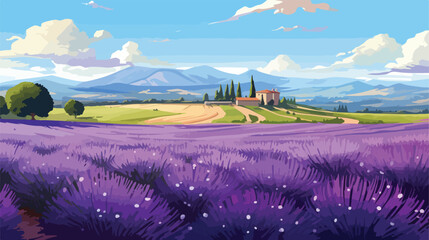 Lavender field and flower in Provence France .. 2d