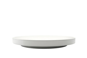 Ethereal Elegance: A White Plate in Pure Serenity. On White or PNG Transparent Background.