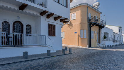 Streets, buildings, houses, sea views from Larnaka city, Cyprus