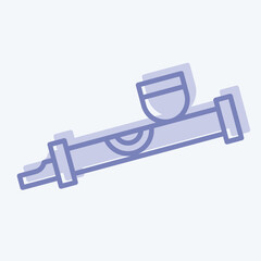 Icon Tobacco Pipe. related to Indigenous People symbol. two tone style. simple design editable. simple illustration