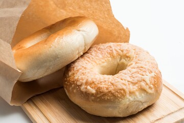Seedy Delight: Sliced Organic Bagel with Seeds in 4K Photo