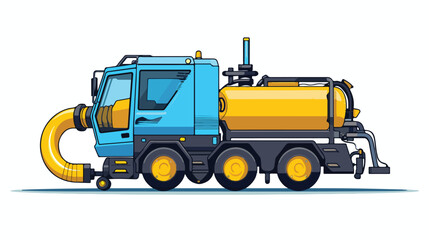 Line 2d flat cartoon vactor illustration isolated b