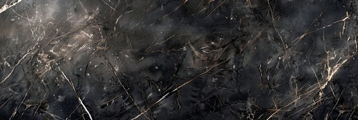 Elegant Dark Marble Wallpaper for Widescreen Desktop - Seamless Texture with Polished Finish