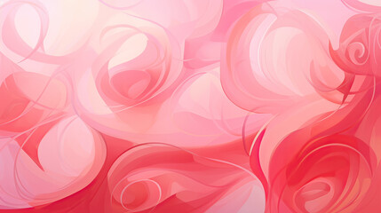 An abstract Valentine’s background with swirls of reds and pinks, resembling rose petals in the wind Ai Generative
