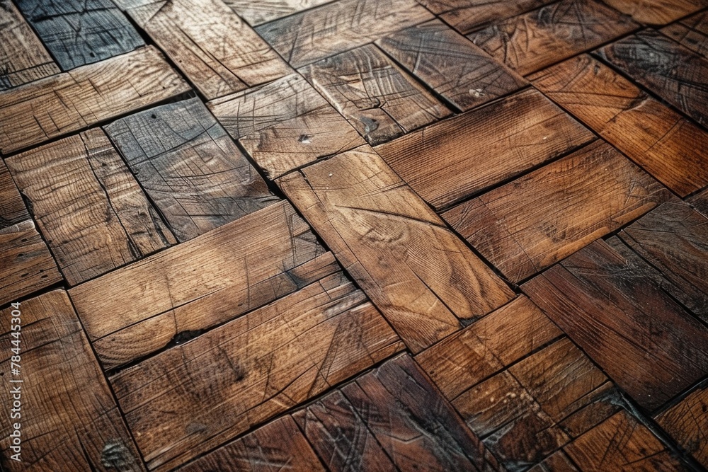 Poster close up of a wooden floor pattern, suitable for interior design projects