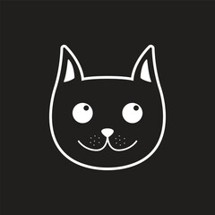 cat icon, cat head vector