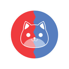 cat icon, cat head vector