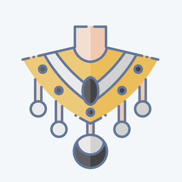 recommend clip art: Icon Necklace. related to Indigenous People symbol. doodle style. simple design editable. simple illustration