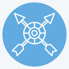 Icon Boho Archer. related to Indigenous People symbol. blue eyes style. simple design editable. simple illustration