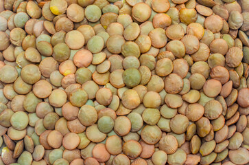 macro photography: dry lentil beans