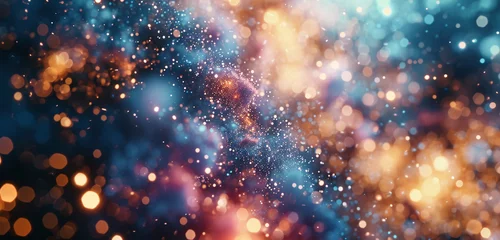 Wandaufkleber  Ephemeral bursts of ethereal geometry, floating and dancing in a mesmerizing celestial symphony. © Zeba