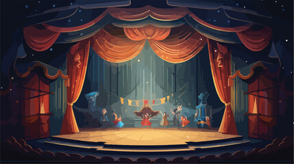 Magical theater where puppets come to life and put