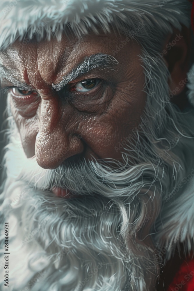 Canvas Prints A detailed close-up of Santa Claus's face. Perfect for holiday designs