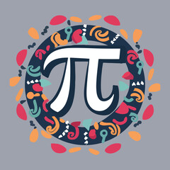 Pi Day Festive Illustration graphics design