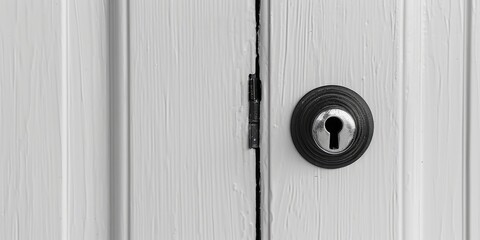 Classic black and white photo of a door handle. Perfect for architectural projects