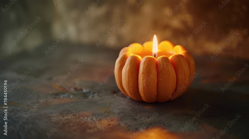 Aufkleber A simple image of a lit candle on a table. Can be used for various themes and concepts