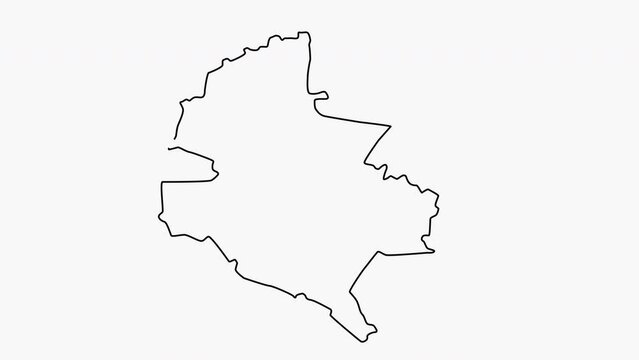 sketch map of Bucharest in romania