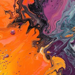 A abstract colorful fluid oil patterns