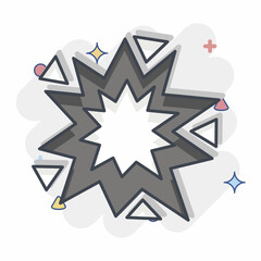 Icon Explosion. related to Mining symbol. comic style. simple design editable. simple illustration
