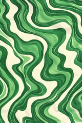 Green and white background with wavy lines