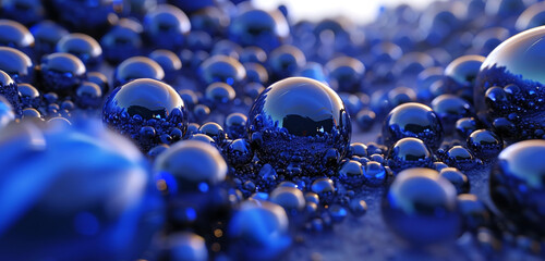  Royal blue spheres converge in a majestic dance, creating an opulent display of regal beauty.