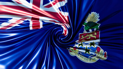 Cayman Islands Flag Swirl - A Whirlwind of Maritime Legacy and British Influence