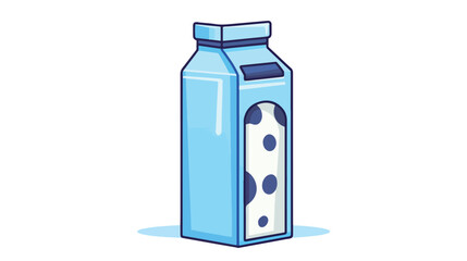 Milk box icon cartoon vector illustration 2d flat cartoon