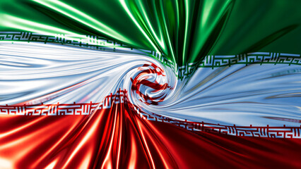 Vivid Twist of the Iranian Flag: A Blend of Tradition and Modern Art