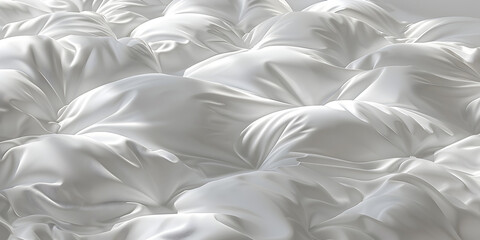 White Bedding Sheets and Pillow Background for a Contemporary Sleep Experience  - obrazy, fototapety, plakaty