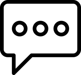 Text Bubbles Simple Line Icon