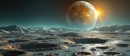 Celestial Odyssey A Majestic Interstellar Landscape of Alien Skies Mysterious Moons and Breathtaking Cosmic Wonders