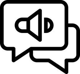 Text Bubbles Simple Line Icon