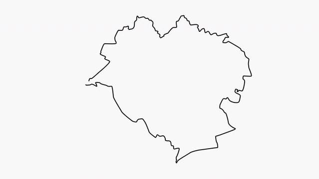 sketch map of Oradea in romania