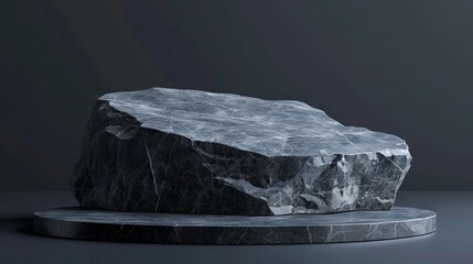Realistic 3D stone theme podium for product display for products