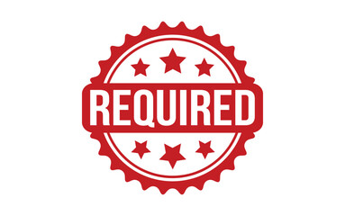 Required Stamp. Red Required Rubber grunge Stamp