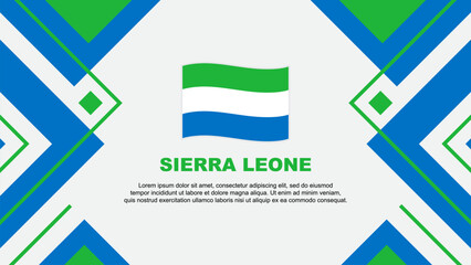 Sierra Leone Flag Abstract Background Design Template. Sierra Leone Independence Day Banner Wallpaper Vector Illustration. Sierra Leone Illustration