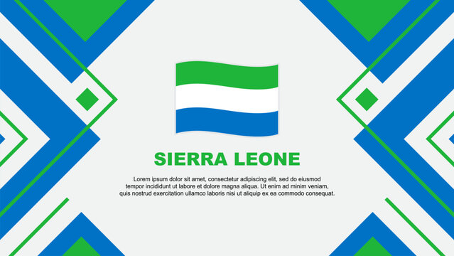 Sierra Leone Flag Abstract Background Design Template. Sierra Leone Independence Day Banner Wallpaper Vector Illustration. Sierra Leone Illustration - Powered by Adobe