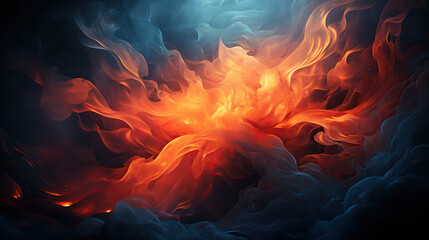 ilustration explosion fire of flame